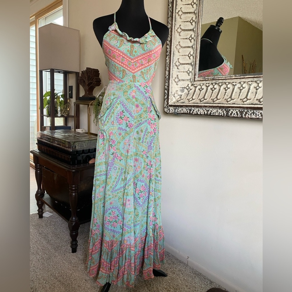 Floral Spell New with Tags “City Lights Strappy Maxi in Sage” - Picture 6 of 14